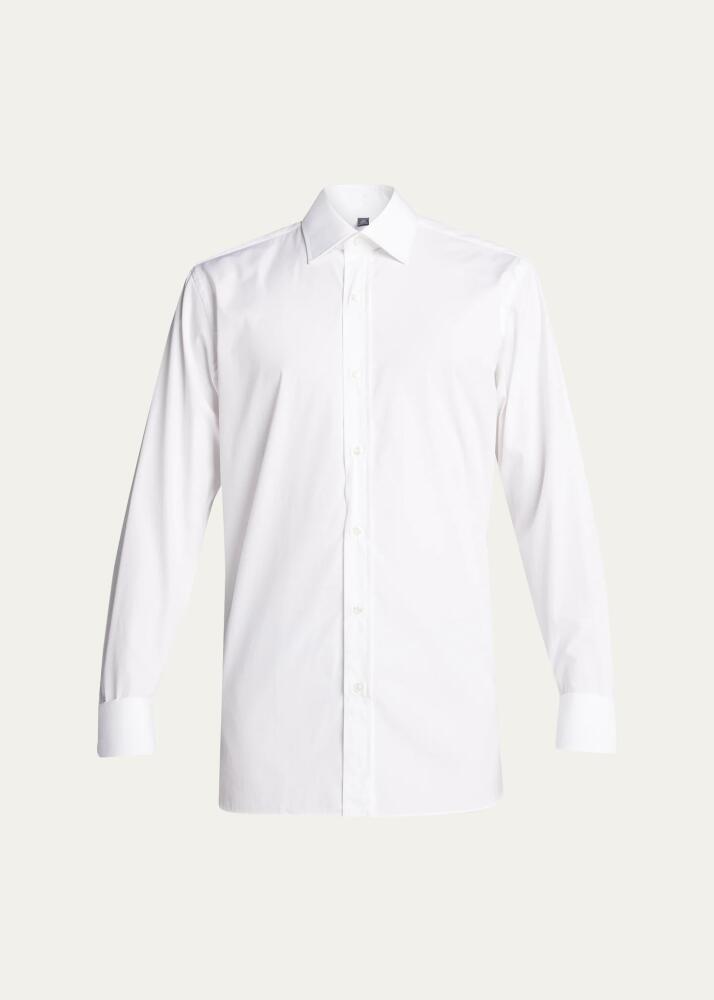 Bergdorf Goodman Men's Solid Poplin Dress Shirt Cover