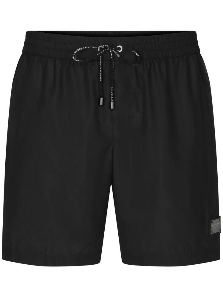 Dolce & Gabbana logo-tag swim shorts - Black Cover