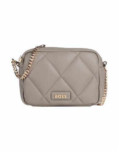 Boss Woman Cross-body bag Dove grey Polyurethane, Polyester Cover