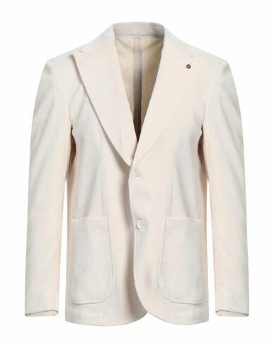 Barbati Man Blazer Off white Polyester, Nylon, Elastane Cover