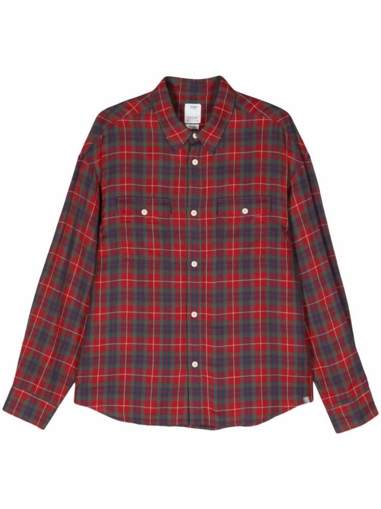 visvim checked long-sleeve shirt - Red Cover