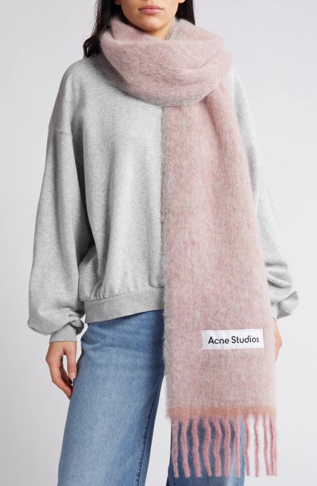 Acne Studios Valley Fringe Scarf in Dusty Pink Cover