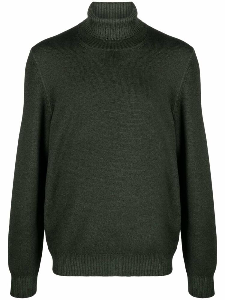 Barba roll-neck virgin-wool jumper - Green Cover