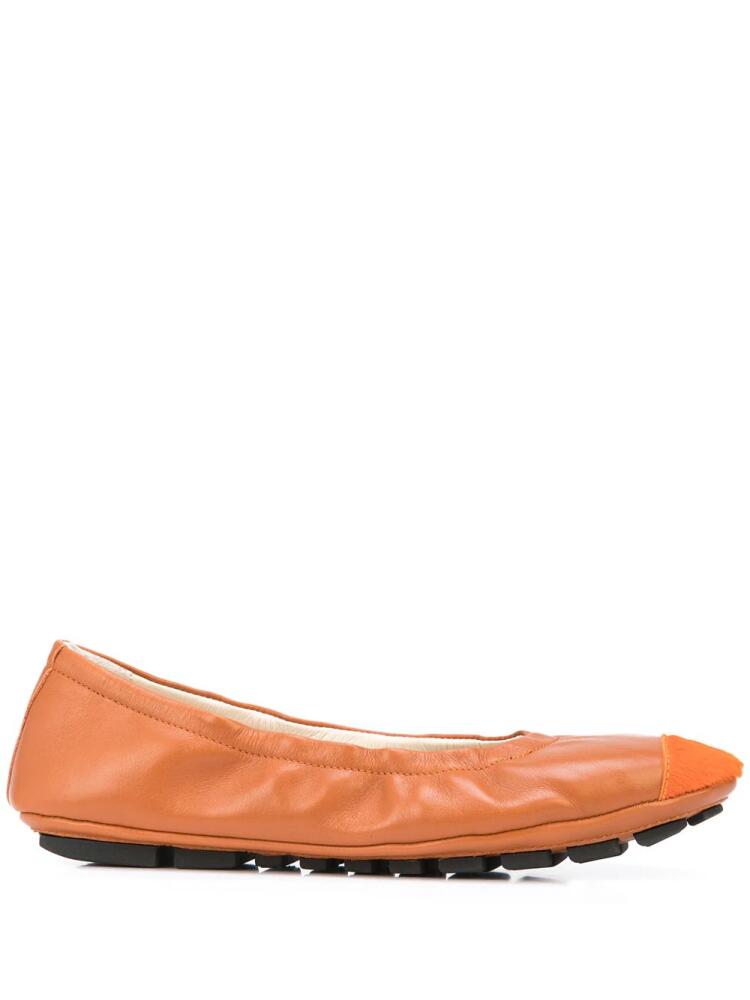 Madison.Maison elasticated ballerina shoes - Orange Cover