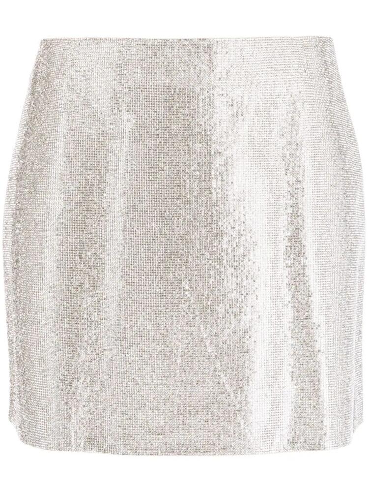 Nuè Camille rhinestone-embellished miniskirt - Silver Cover