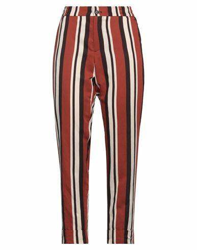 Berwich Woman Pants Brick red Viscose, Polyester Cover