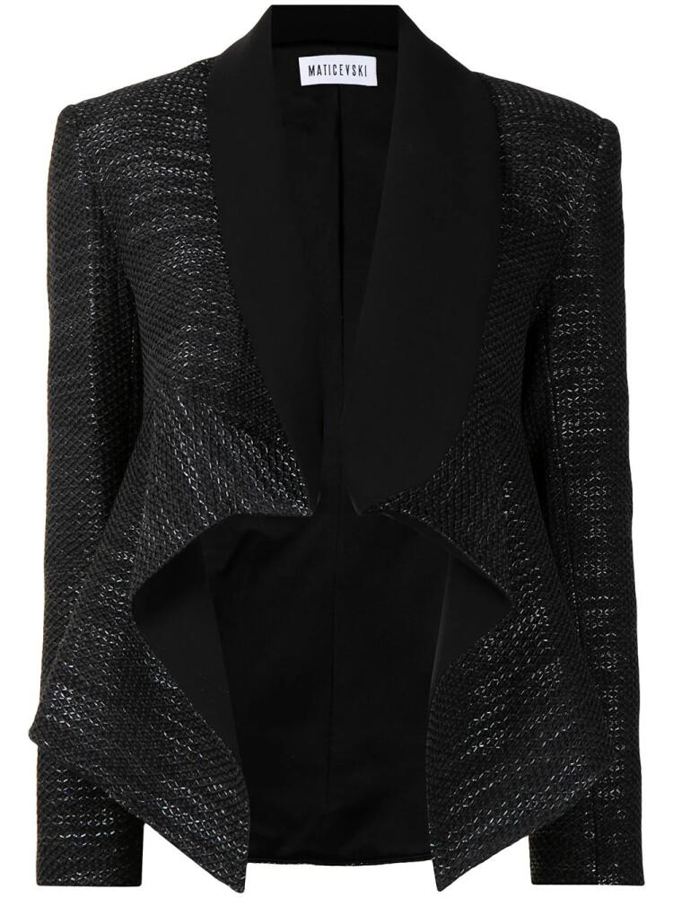 Maticevski draped blazer jacket - Black Cover