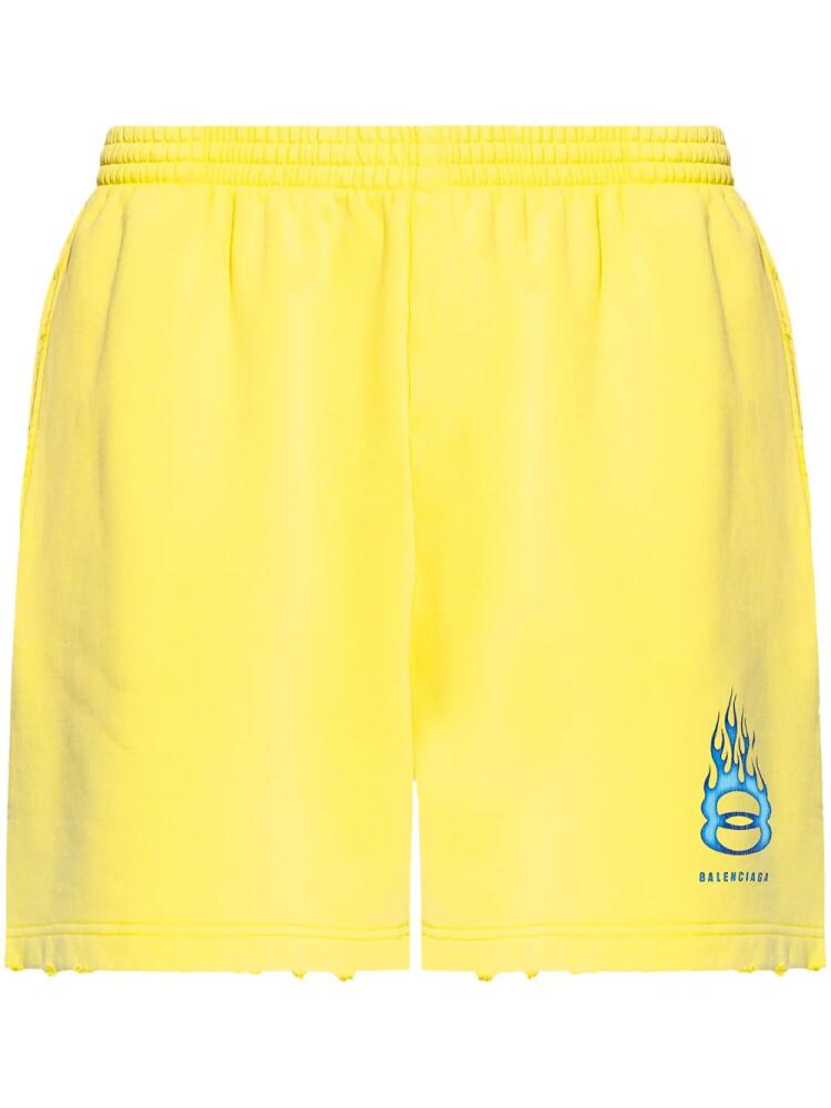 Balenciaga distressed shorts - Yellow Cover