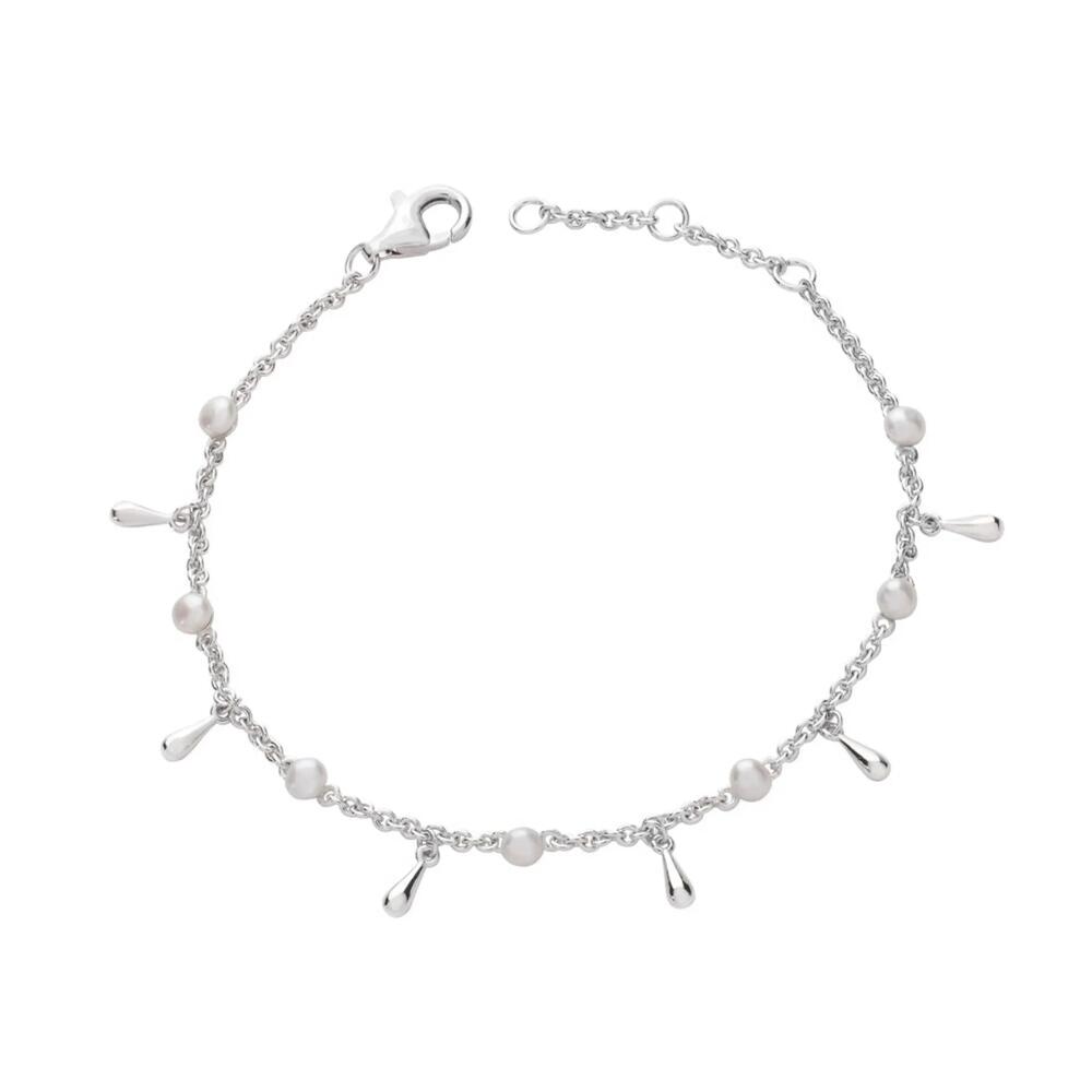 Lucy Quartermaine Royal Pearl Drop Bracelet in Sterling Silver Cover