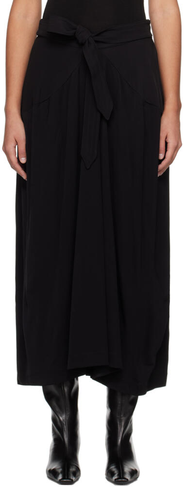 BITE Black Self-Tie Maxi Skirt Cover