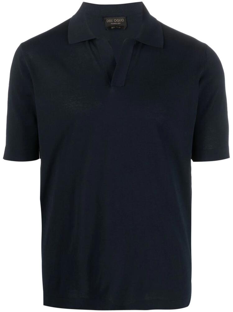 Dell'oglio open-placket cotton polo shirt - Blue Cover