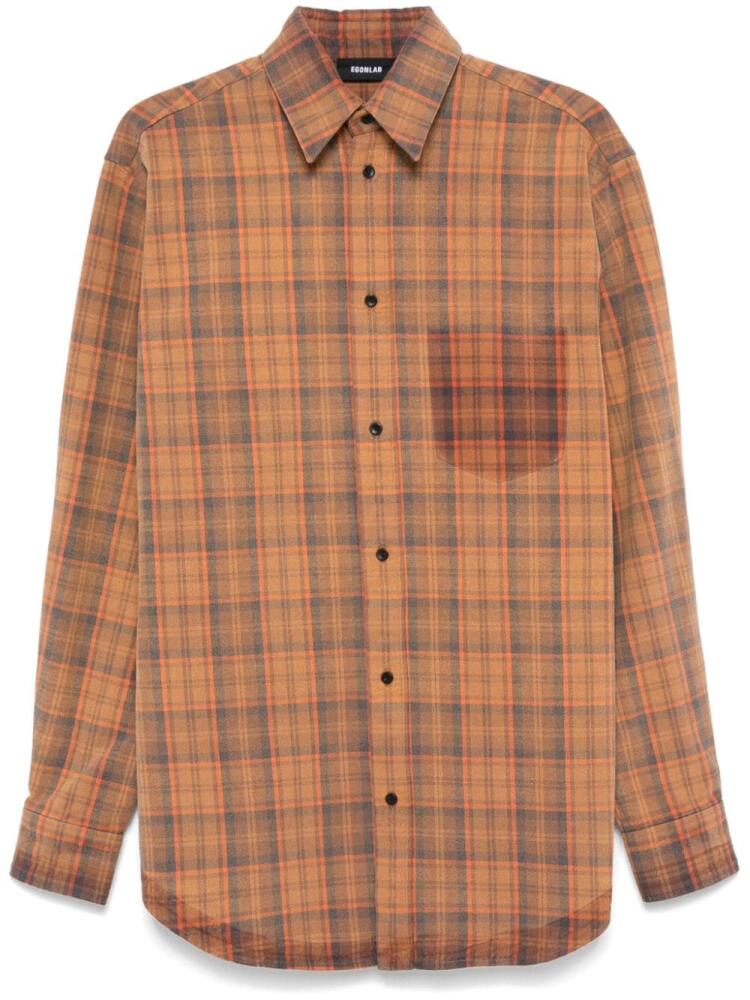 EGONlab. tartan check shirt - Orange Cover