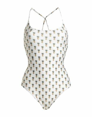 Oas Woman One-piece swimsuit Ivory Polyester, Elastane Cover