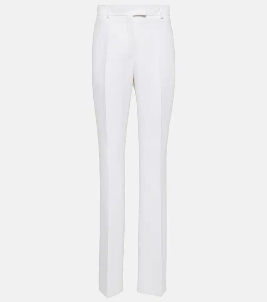 Ferragamo High-rise crêpe straight pants Cover