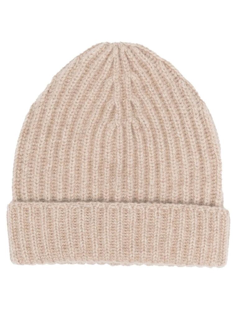 Malo ribbed chunky-knit beanie - Neutrals Cover