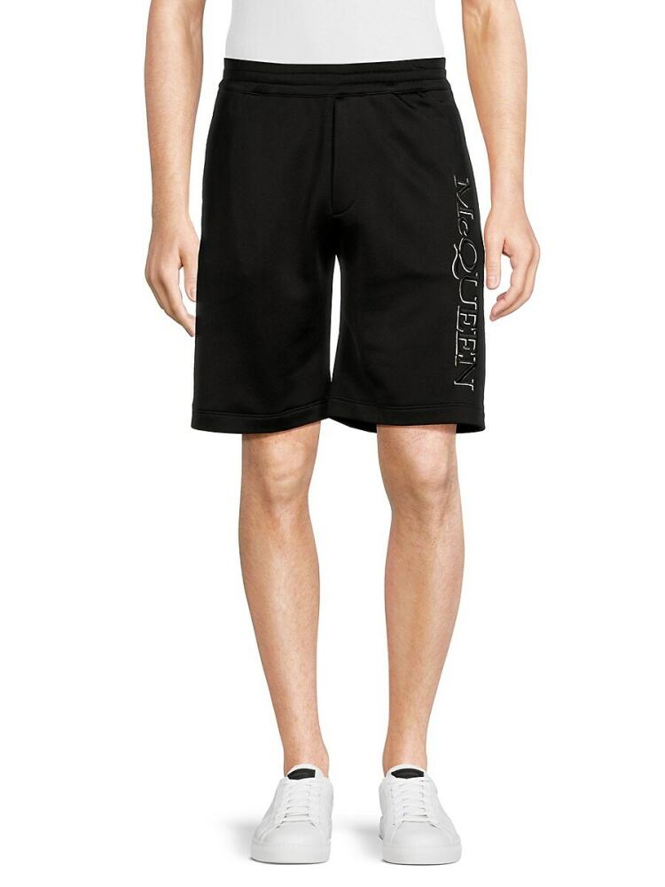 Alexander McQueen Men's Logo Embroidered Sweatshorts - Black Cover