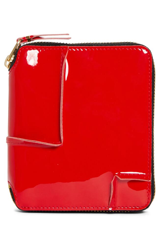 Comme des Garçons Wallets Patent Leather Wallet in Red Cover