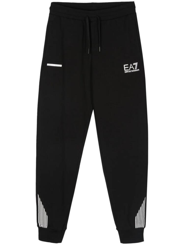 Ea7 Emporio Armani logo-print track pants - Black Cover