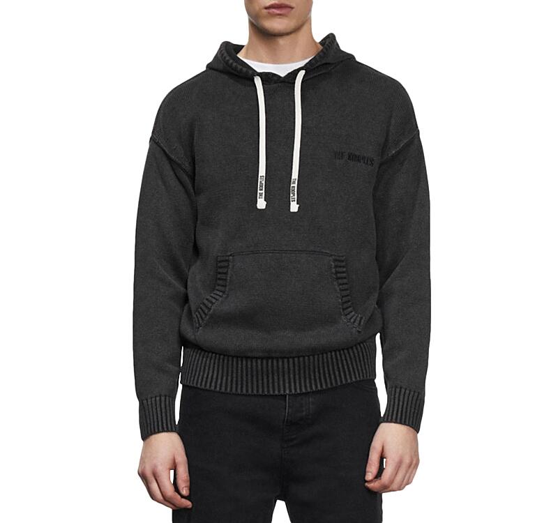 The Kooples Relaxed Fit Washed Logo Hoodie Cover