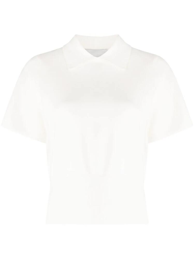 3.1 Phillip Lim crepe-texture polo top - White Cover