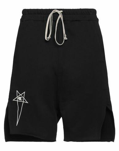 Rick Owens X Champion Man Shorts & Bermuda Shorts Black Cotton Cover