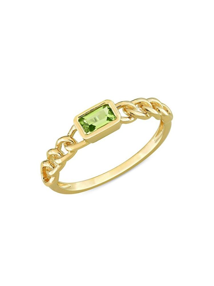 Sonatina Women's 14K Yellow Gold & Peridot Ring Cover