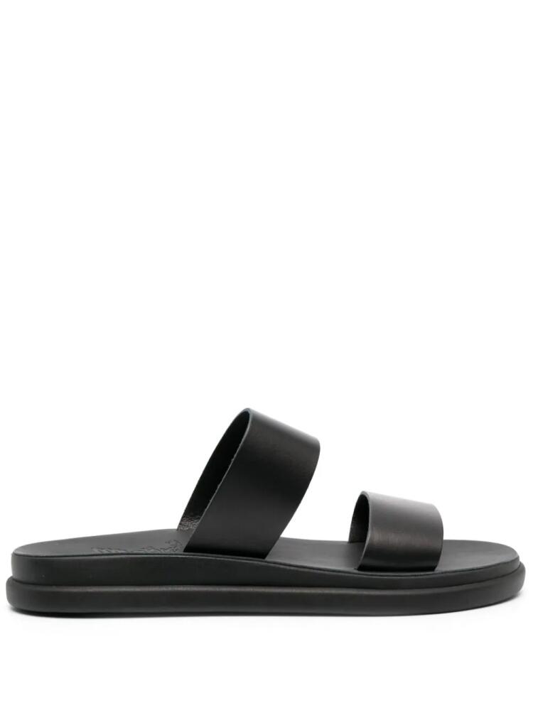 Ancient Greek Sandals Nicos leather slides - Black Cover