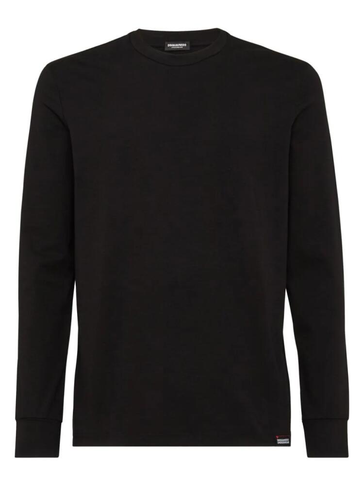 DSQUARED2 logo-tag long-sleeve T-shirt - Black Cover