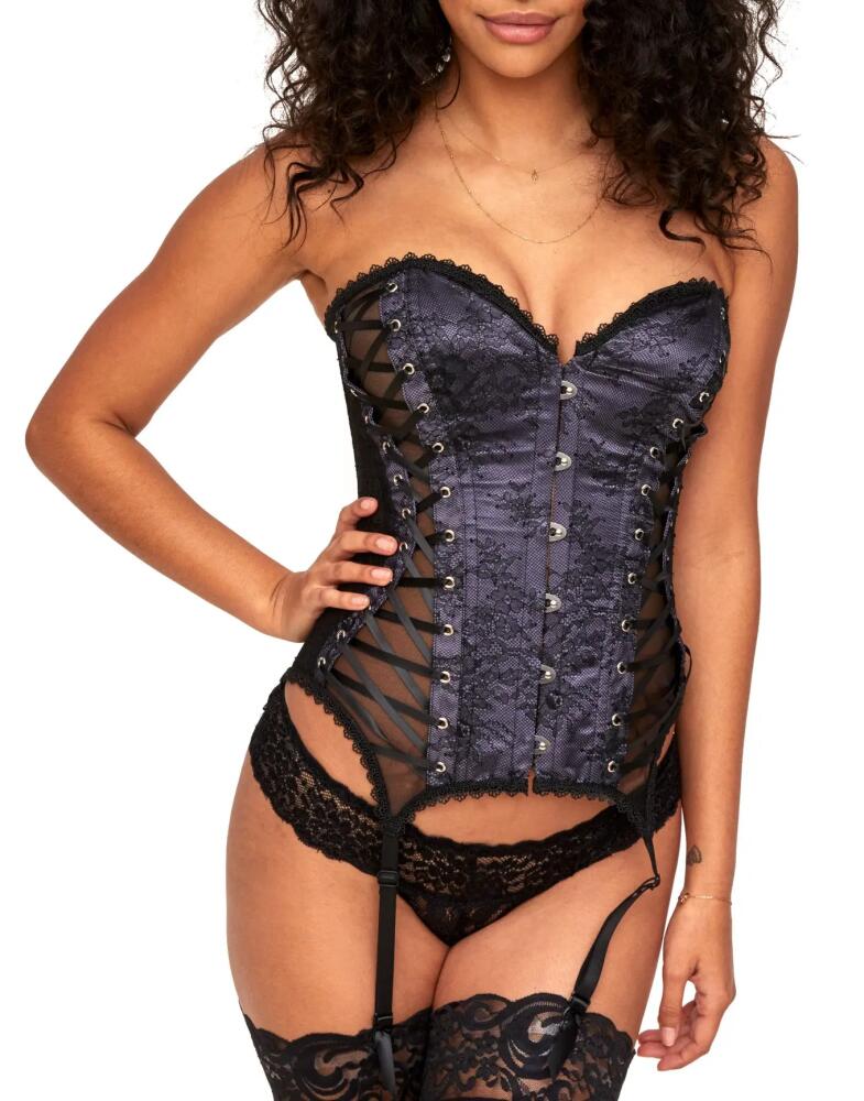 Adore Me Aurora Boned Corset & Thong Set in Black Cover