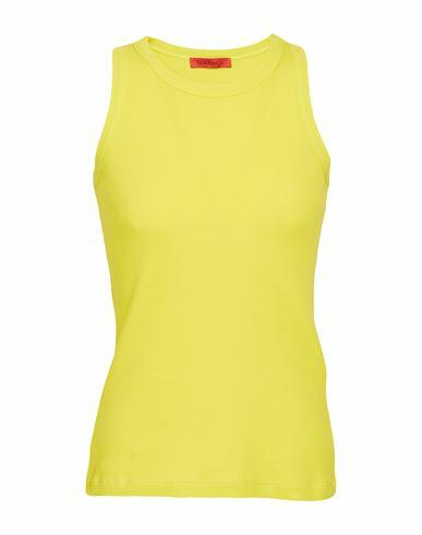 Max & co. Fragola Woman Tank top Acid green Cotton Cover