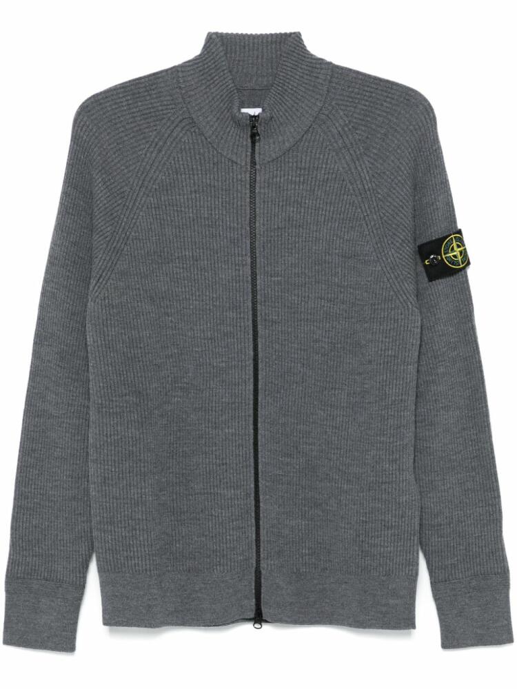 Stone Island Compass-badge cardigan - Grey Cover