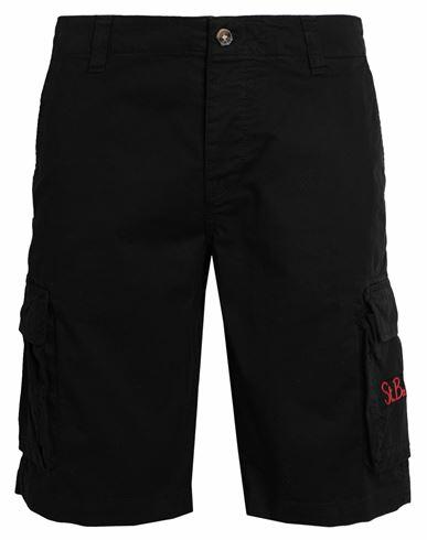 Mc2 Saint Barth Freeport Man Shorts & Bermuda Shorts Black Cotton, Elastane Cover