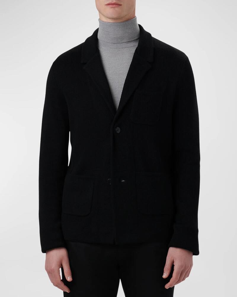 Bugatchi Men's Sweater Knit Blazer Cover