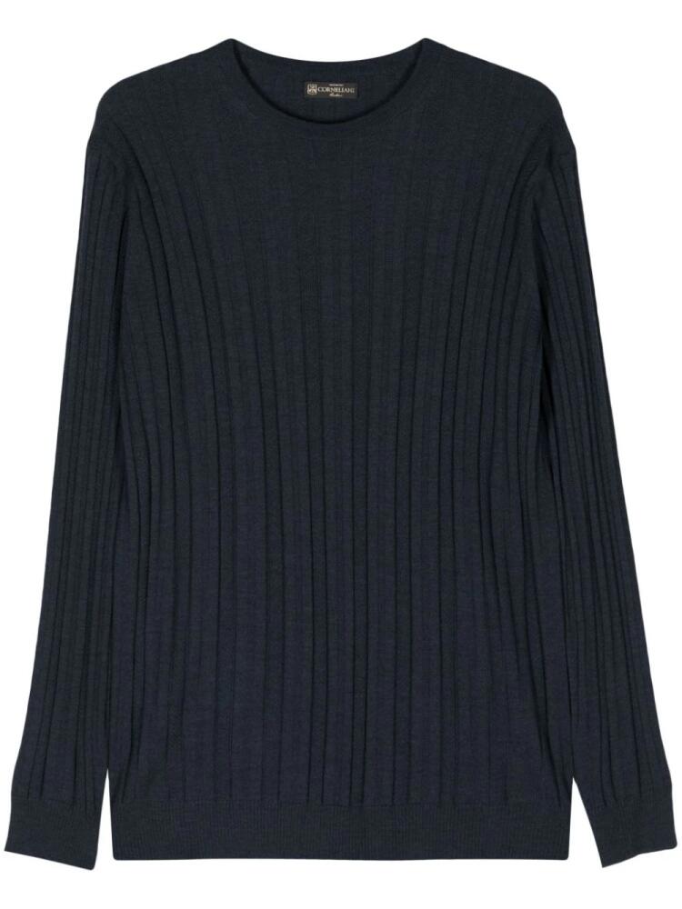 Corneliani ribbed wool jumper - Blue Cover