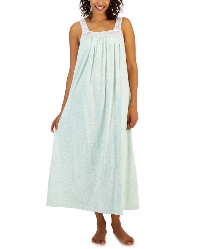 Charter Club Women's Cotton Floral Lace-Trim Nightgown, Created for Macy's - Butterfly Paisley Cover