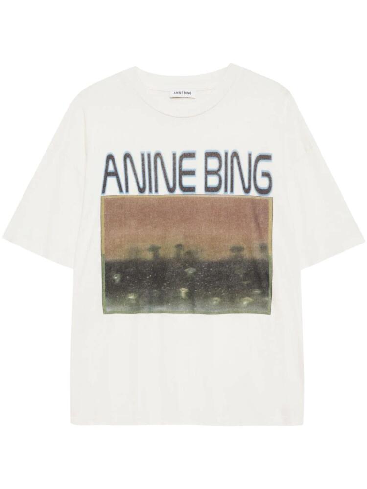 ANINE BING Cade Mushrooms T-shirt - White Cover