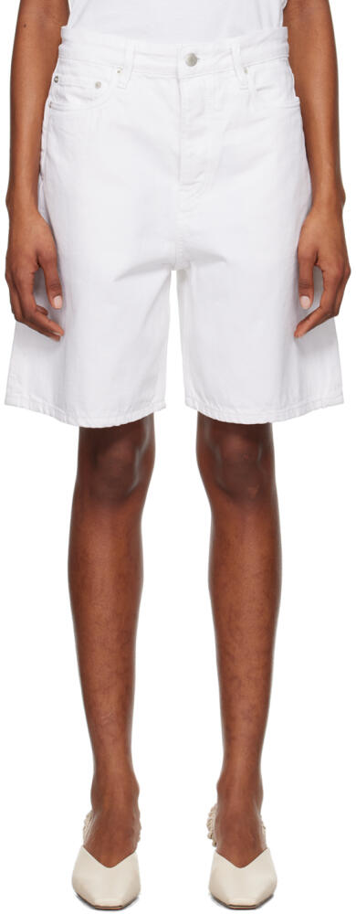 Studio Nicholson White Bode Denim Shorts Cover