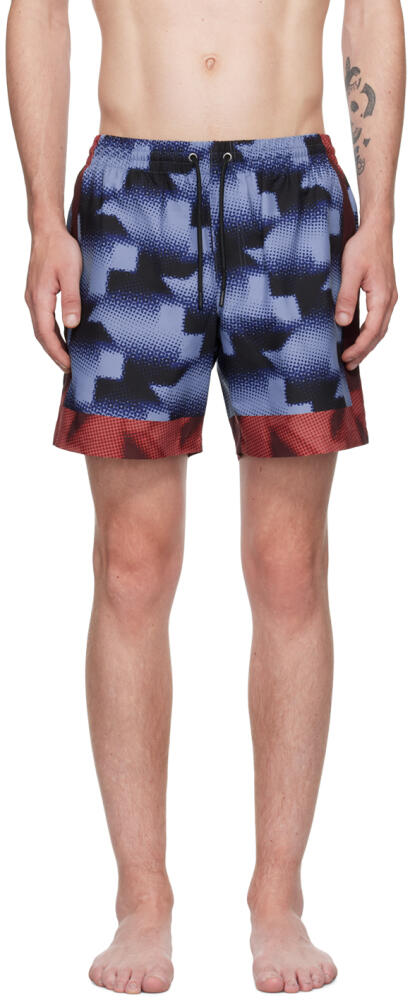 Dries Van Noten Blue Printed Swim Shorts Cover