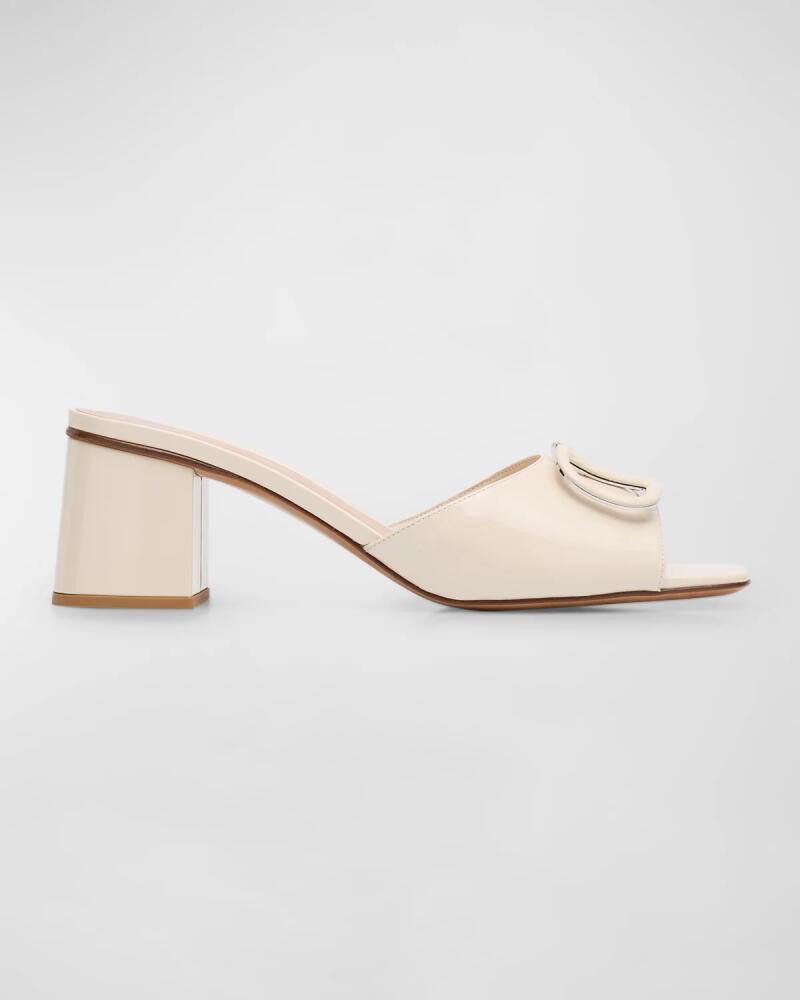 Valentino Garavani VLogo Leather Tonal Mule Sandals Cover