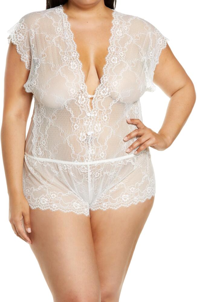 Coquette Lace Romper in White Cover