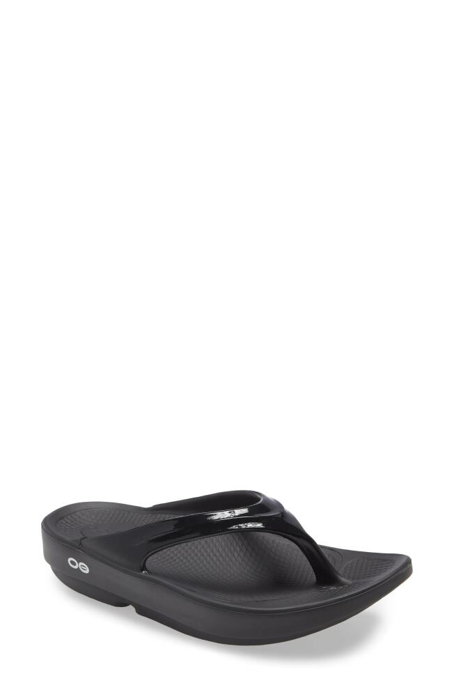 Oofos OOlala Flip Flop in Black/Black Cover