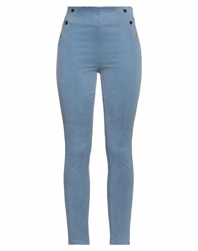 Guess Woman Pants Slate blue Lyocell, Cotton, Elastomultiester, Elastane Cover