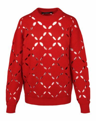 Versace Wool Cutout Sweater Woman Sweater Red Wool Cover