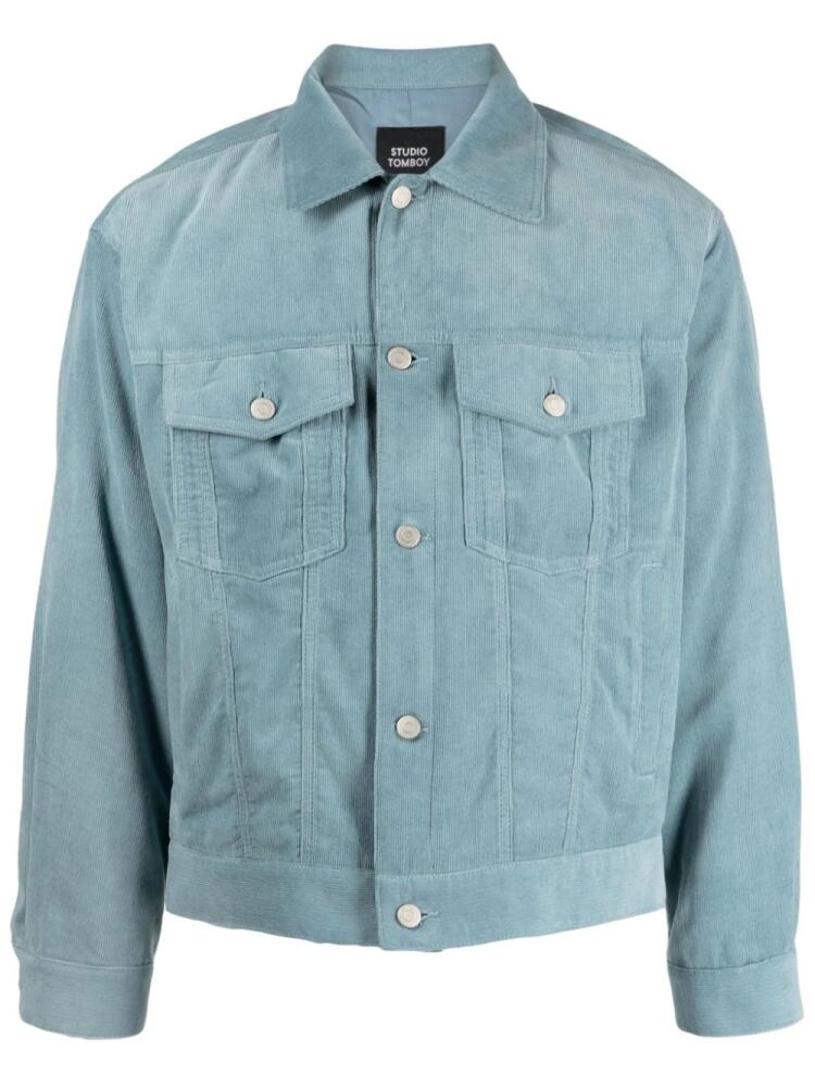 STUDIO TOMBOY buttoned corduroy shirt jacket - Blue Cover