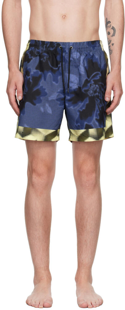 Dries Van Noten Gray Printed Swim Shorts Cover