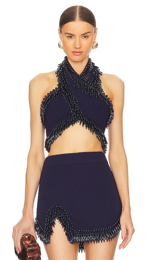 Cult Gaia Clara Crop Top in Navy Cover