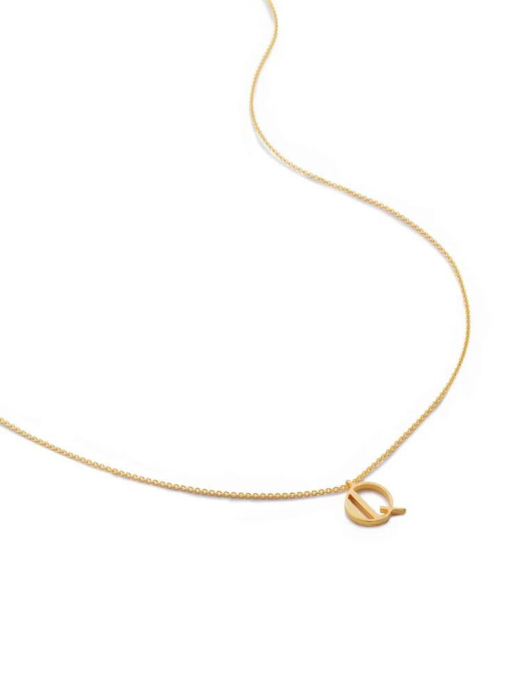 Monica Vinader Alphabet Q pendant necklace - Gold Cover