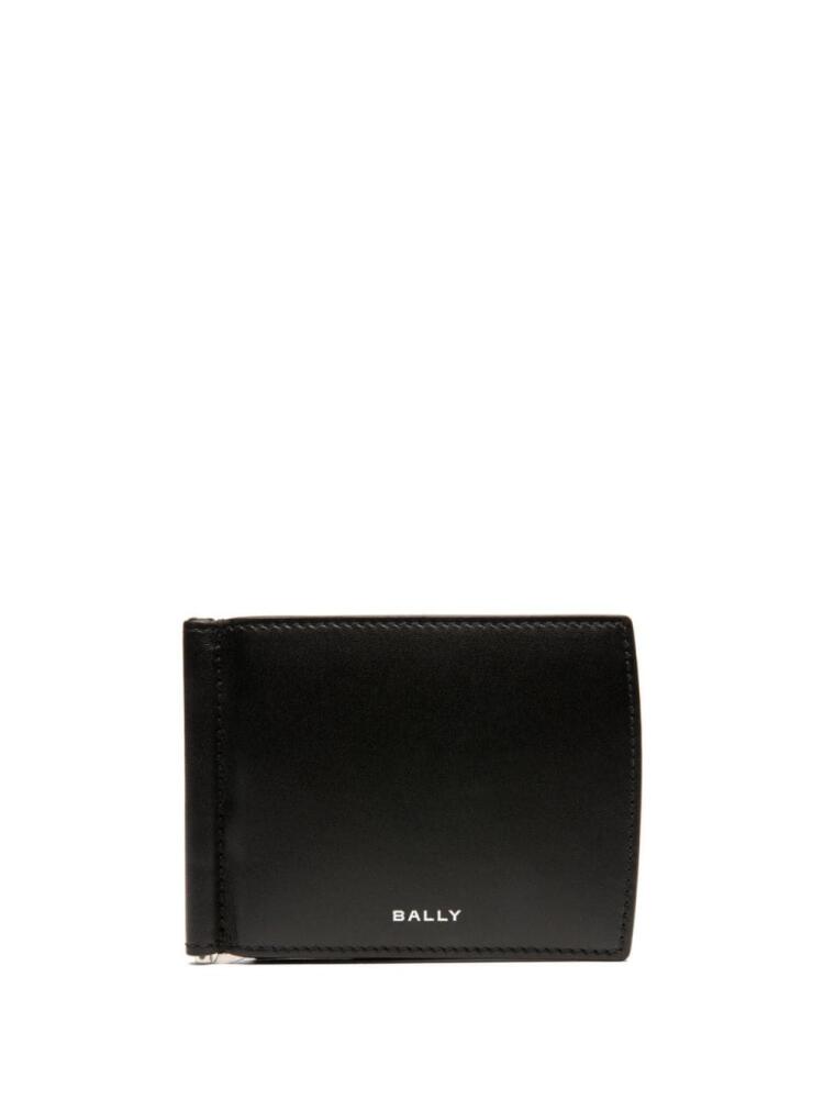 Bally logo-print bi-fold leather wallet - Black Cover