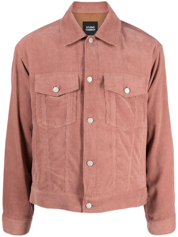 STUDIO TOMBOY buttoned corduroy shirt jacket - Pink Cover