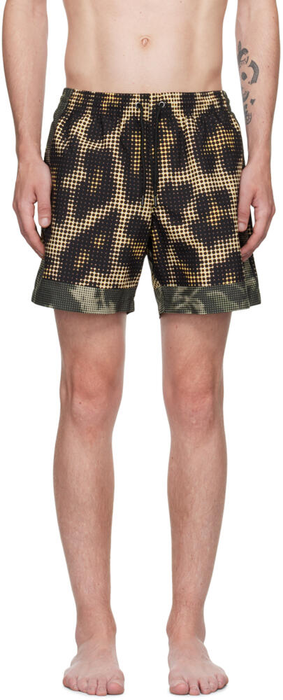 Dries Van Noten Yellow Printed Swim Shorts Cover